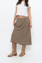 Load image into Gallery viewer, Vintage x MAX STUDIO Black, Brown Polkadot Midi Skirt (L, XL)