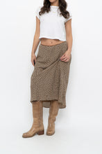 Load image into Gallery viewer, Vintage x MAX STUDIO Black, Brown Polkadot Midi Skirt (L, XL)