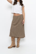 Load image into Gallery viewer, Vintage x MAX STUDIO Black, Brown Polkadot Midi Skirt (L, XL)