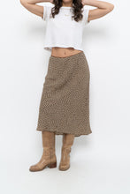 Load image into Gallery viewer, Vintage x MAX STUDIO Black, Brown Polkadot Midi Skirt (L, XL)