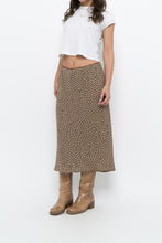 Load image into Gallery viewer, Vintage x MAX STUDIO Black, Brown Polkadot Midi Skirt (L, XL)
