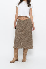 Load image into Gallery viewer, Vintage x MAX STUDIO Black, Brown Polkadot Midi Skirt (L, XL)