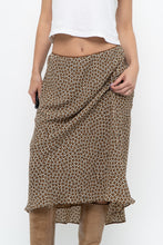 Load image into Gallery viewer, Vintage x MAX STUDIO Black, Brown Polkadot Midi Skirt (L, XL)
