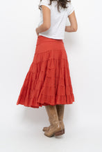 Load image into Gallery viewer, Vintage x Orange Cotton Tiered Maxi Skirt (XS, S)