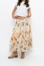 Load image into Gallery viewer, Vintage x Cotton, Silk Patterned Maxi Skirt (XS-M)