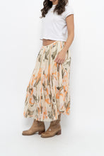 Load image into Gallery viewer, Vintage x Cotton, Silk Patterned Maxi Skirt (XS-M)