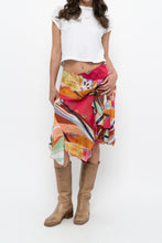 Load image into Gallery viewer, Vintage x Pink Abstract Patterned Metallic Midi Skirt (M, L)