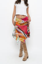 Load image into Gallery viewer, Vintage x Pink Abstract Patterned Metallic Midi Skirt (M, L)