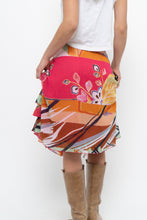 Load image into Gallery viewer, Vintage x Pink Abstract Patterned Metallic Midi Skirt (M, L)