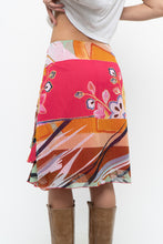 Load image into Gallery viewer, Vintage x Pink Abstract Patterned Metallic Midi Skirt (M, L)