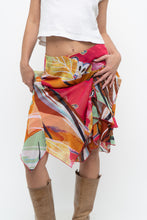Load image into Gallery viewer, Vintage x Pink Abstract Patterned Metallic Midi Skirt (M, L)