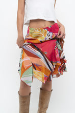 Load image into Gallery viewer, Vintage x Pink Abstract Patterned Metallic Midi Skirt (M, L)