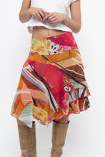 Load image into Gallery viewer, Vintage x Pink Abstract Patterned Metallic Midi Skirt (M, L)