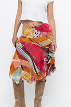 Load image into Gallery viewer, Vintage x Pink Abstract Patterned Metallic Midi Skirt (M, L)