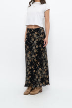 Load image into Gallery viewer, Vintage x OLD NAVY Black Floral Maxi Skirt (XS-M)