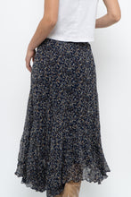 Load image into Gallery viewer, Vintage x ANNE KLEIN Navy Floral Silk Maxi Skirt (S, M)