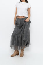 Load image into Gallery viewer, Vintage x RALPH LAUREN Silk-feel Navy Floral Maxi Skirt (S-L)