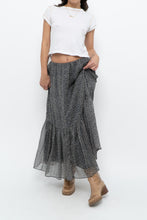 Load image into Gallery viewer, Vintage x RALPH LAUREN Silk-feel Navy Floral Maxi Skirt (S-L)