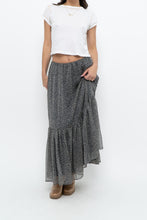 Load image into Gallery viewer, Vintage x RALPH LAUREN Silk-feel Navy Floral Maxi Skirt (S-L)