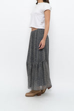 Load image into Gallery viewer, Vintage x RALPH LAUREN Silk-feel Navy Floral Maxi Skirt (S-L)