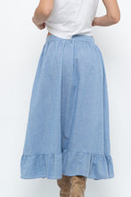 Load image into Gallery viewer, Vintage x Heathered Blue Cotton-blend Maxi Skir (S, M)