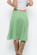 Load image into Gallery viewer, Vintage x Made in India x Green Cotton Panelled Midi Skirt (L)