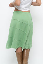 Load image into Gallery viewer, Vintage x Made in India x Green Cotton Panelled Midi Skirt (L)
