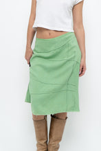 Load image into Gallery viewer, Vintage x Made in India x Green Cotton Panelled Midi Skirt (L)