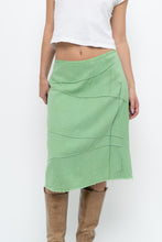 Load image into Gallery viewer, Vintage x Made in India x Green Cotton Panelled Midi Skirt (L)