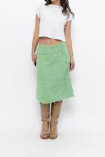 Load image into Gallery viewer, Vintage x Made in India x Green Cotton Panelled Midi Skirt (L)