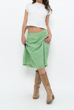 Load image into Gallery viewer, Vintage x Made in India x Green Cotton Panelled Midi Skirt (L)