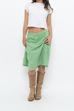 Load image into Gallery viewer, Vintage x Made in India x Green Cotton Panelled Midi Skirt (L)