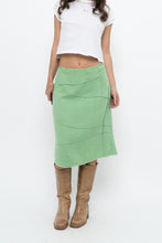 Load image into Gallery viewer, Vintage x Made in India x Green Cotton Panelled Midi Skirt (L)