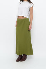 Load image into Gallery viewer, Vintage x Chartreuse Ribbed Stretchy Maxi Skirt (M, L)