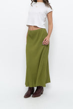 Load image into Gallery viewer, Vintage x Chartreuse Ribbed Stretchy Maxi Skirt (M, L)