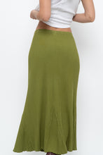Load image into Gallery viewer, Vintage x Chartreuse Ribbed Stretchy Maxi Skirt (M, L)