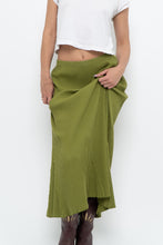 Load image into Gallery viewer, Vintage x Chartreuse Ribbed Stretchy Maxi Skirt (M, L)