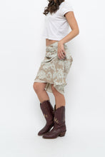 Load image into Gallery viewer, Vintage x LOUBEN Beige, Blue  Floral Midi Skirt (XS)