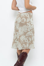 Load image into Gallery viewer, Vintage x LOUBEN Beige, Blue  Floral Midi Skirt (XS)