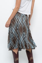 Load image into Gallery viewer, Vintage x RW&amp;CO Teal Plaid Midi Skirt (M, L)
