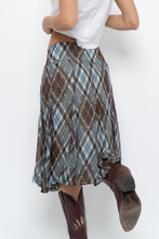 Load image into Gallery viewer, Vintage x RW&amp;CO Teal Plaid Midi Skirt (M, L)