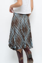 Load image into Gallery viewer, Vintage x RW&amp;CO Teal Plaid Midi Skirt (M, L)