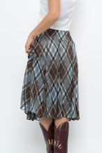 Load image into Gallery viewer, Vintage x RW&amp;CO Teal Plaid Midi Skirt (M, L)
