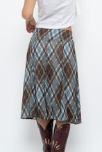 Load image into Gallery viewer, Vintage x RW&amp;CO Teal Plaid Midi Skirt (M, L)
