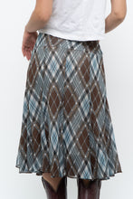 Load image into Gallery viewer, Vintage x RW&amp;CO Teal Plaid Midi Skirt (M, L)