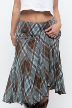 Load image into Gallery viewer, Vintage x RW&amp;CO Teal Plaid Midi Skirt (M, L)
