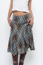 Load image into Gallery viewer, Vintage x RW&amp;CO Teal Plaid Midi Skirt (M, L)