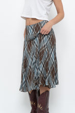 Load image into Gallery viewer, Vintage x RW&amp;CO Teal Plaid Midi Skirt (M, L)