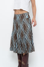 Load image into Gallery viewer, Vintage x RW&amp;CO Teal Plaid Midi Skirt (M, L)