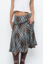 Load image into Gallery viewer, Vintage x RW&amp;CO Teal Plaid Midi Skirt (M, L)